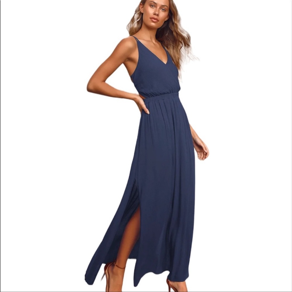 Lulu’s Maxi Dress in Navy Blue in size XS - Picture 7 of 9